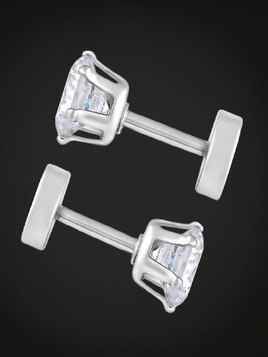 

RUHI COLLECTION Contemporary Ear Cuff Earrings, Silver