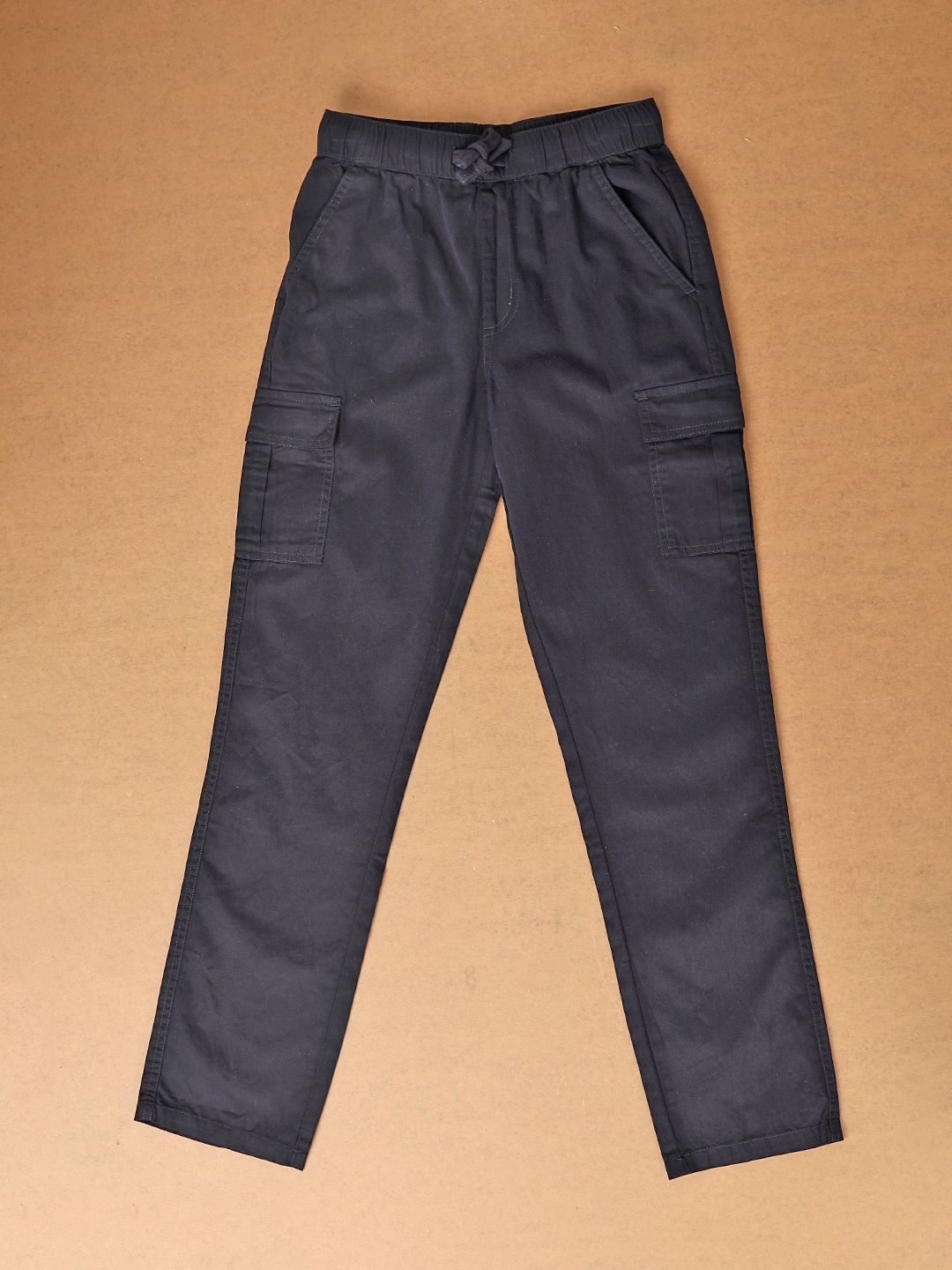 

V-Mart Boys Mid-Rise Cargos Trousers, Navy blue