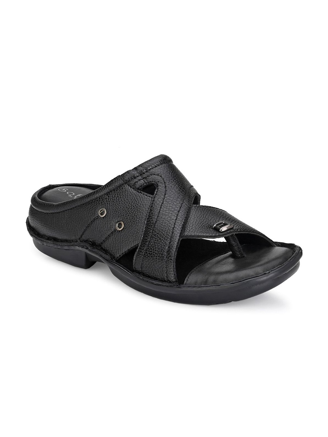 

SOFTIO Men Comfort Slip-On Rubber Sandals, Black
