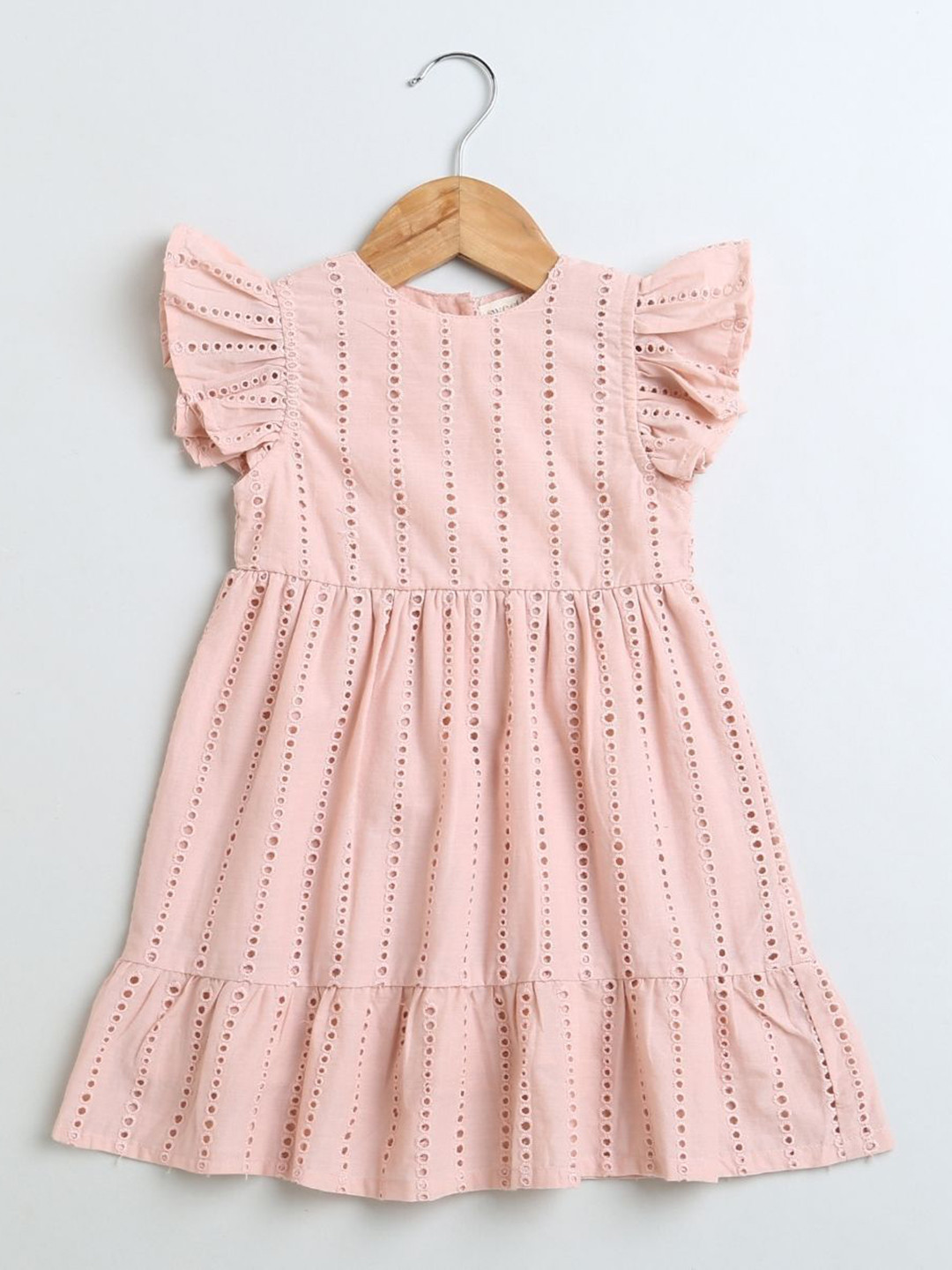 

Sweetlime By AS Girls Fit & Flare Short Dress, Peach