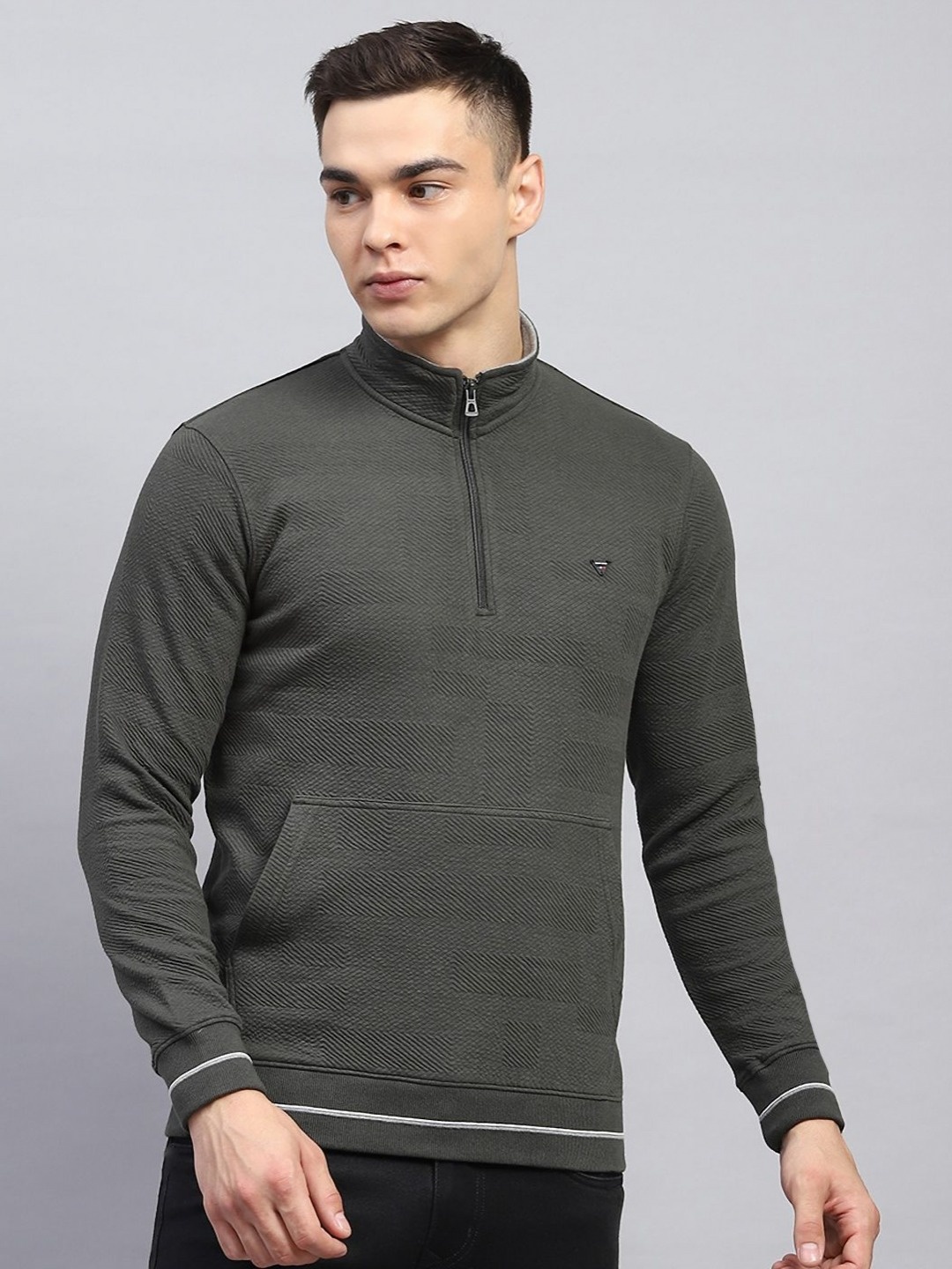 

Monte Carlo Men High Neck Pockets T-shirt, Olive