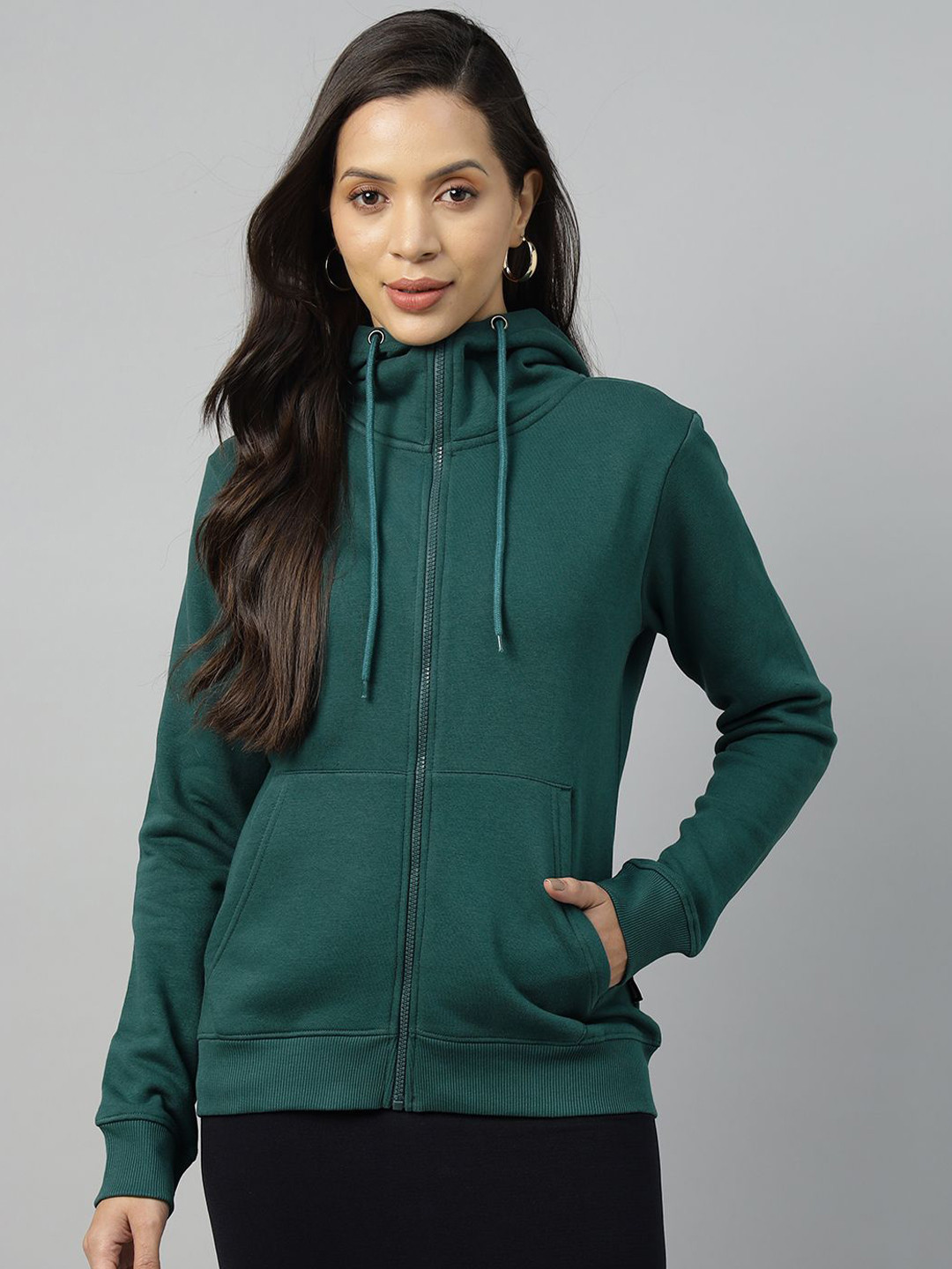 

Hancock Hooded Anti Odour Fleece Front-Open Sweatshirt, Green