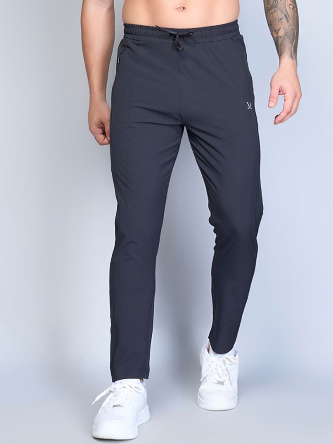 

MAXZONE Men Mid Rise Track Pants, Black