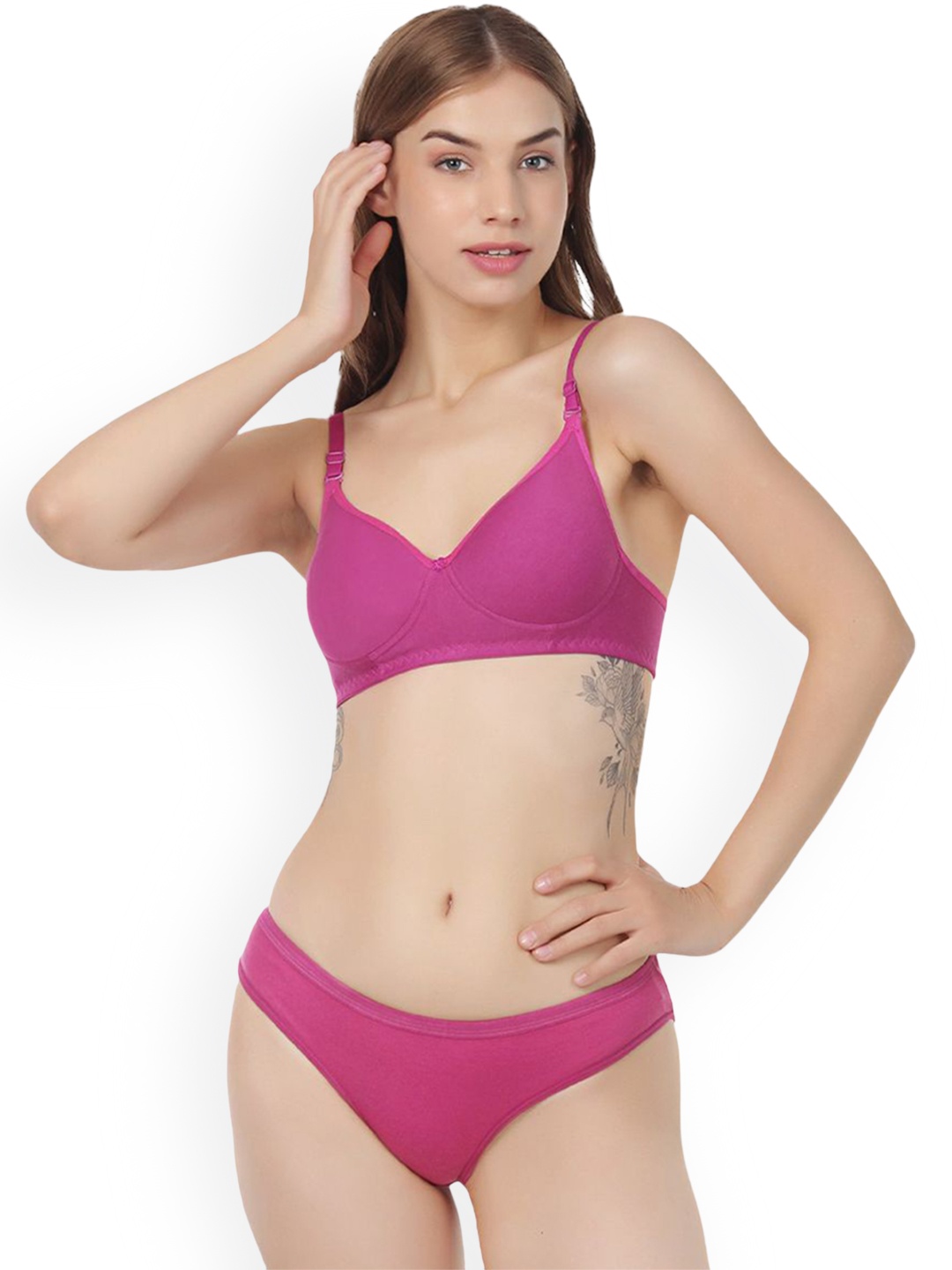 

Designer Bugs Women Lightly Padded Lingerie Set DBLS-DP-30B, Purple
