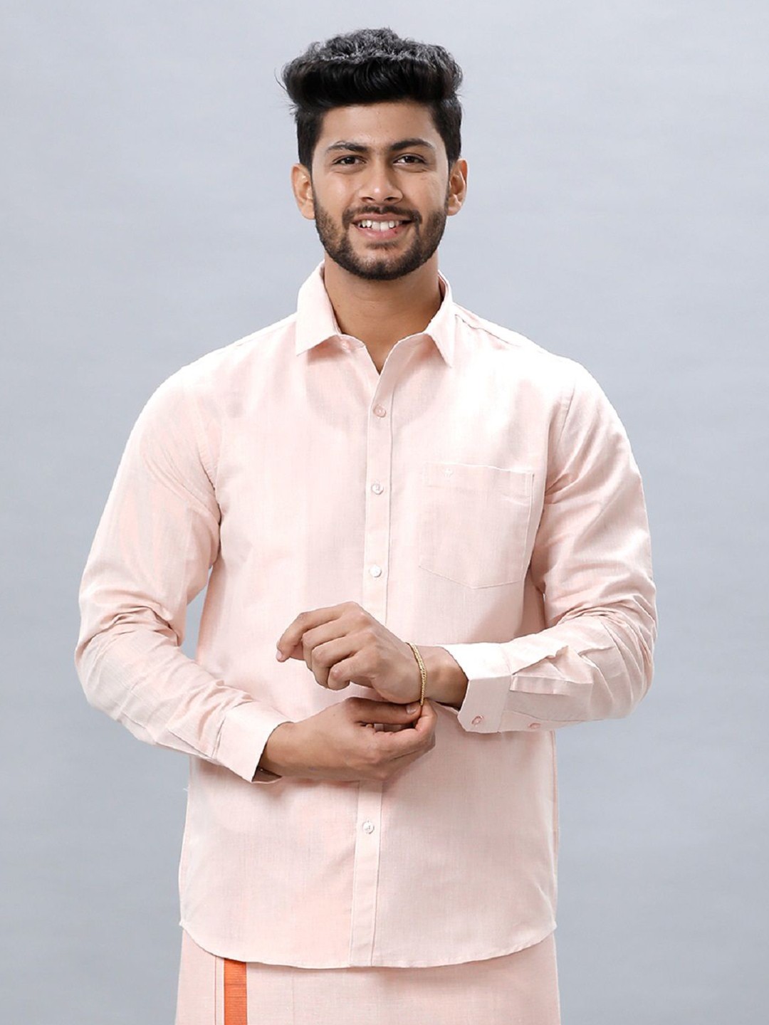 

Ramraj Men Classic Opaque Casual Shirt, Copper