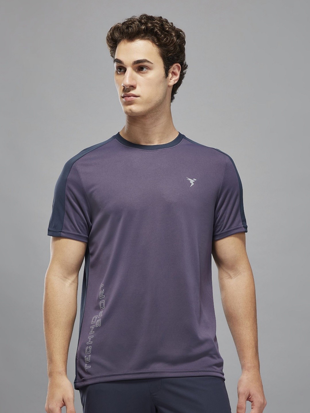 

Technosport Men Anti Static Slim Fit T-shirt, Purple