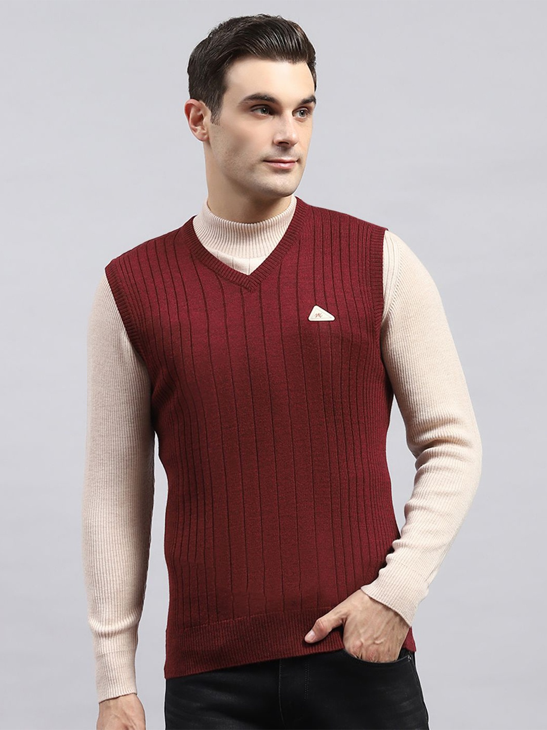 

Monte Carlo Men Woollen Pullover, Maroon
