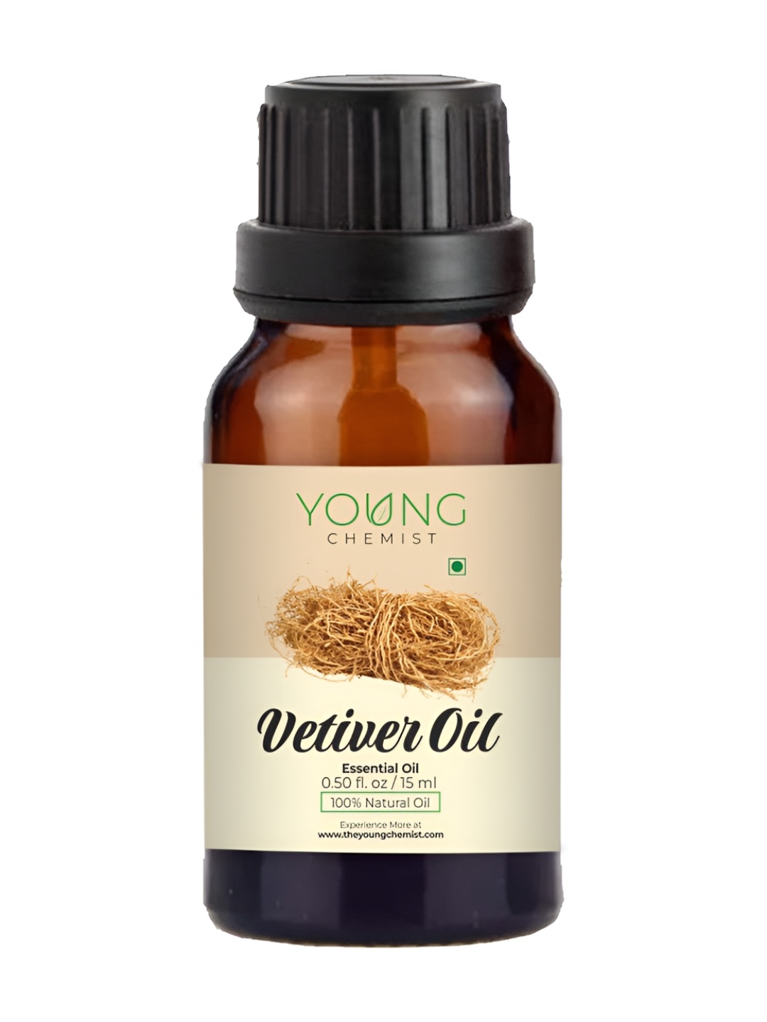 

YOUNG CHEMIST Vetiver Essential Oil For Skin & Hair - 15 ml, Brown