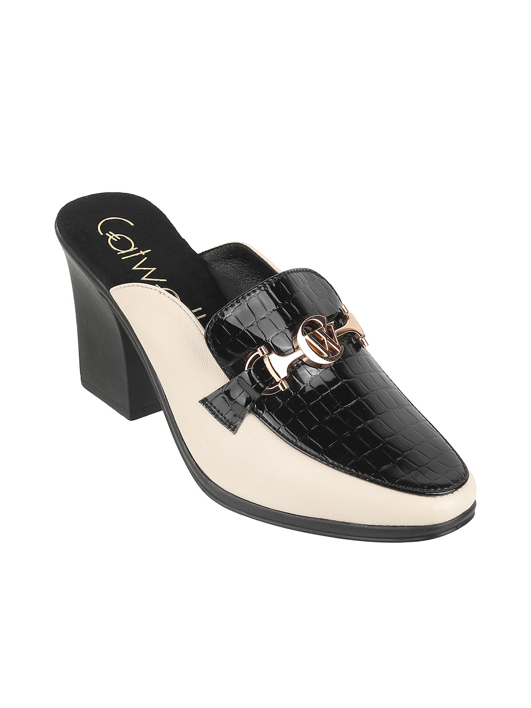 

Catwalk Women Open Back Round Toe Fashion Heels, Black