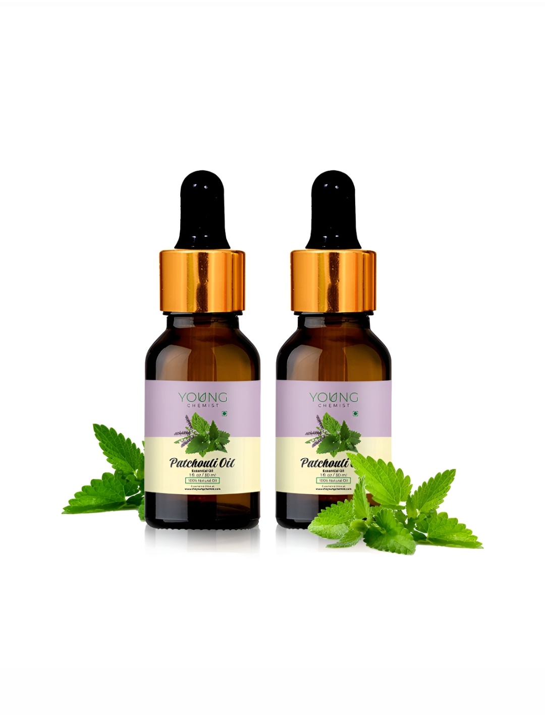 

YOUNG CHEMIST Set Of 2 Patchouli Essential Oil For Skin & Hair - 30 ml Each, Brown