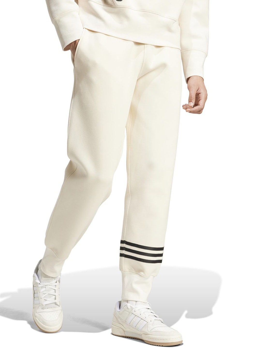 

ADIDAS Originals Men Off White Cotton NEU C PT Regular Fit Track Slip-On Pants