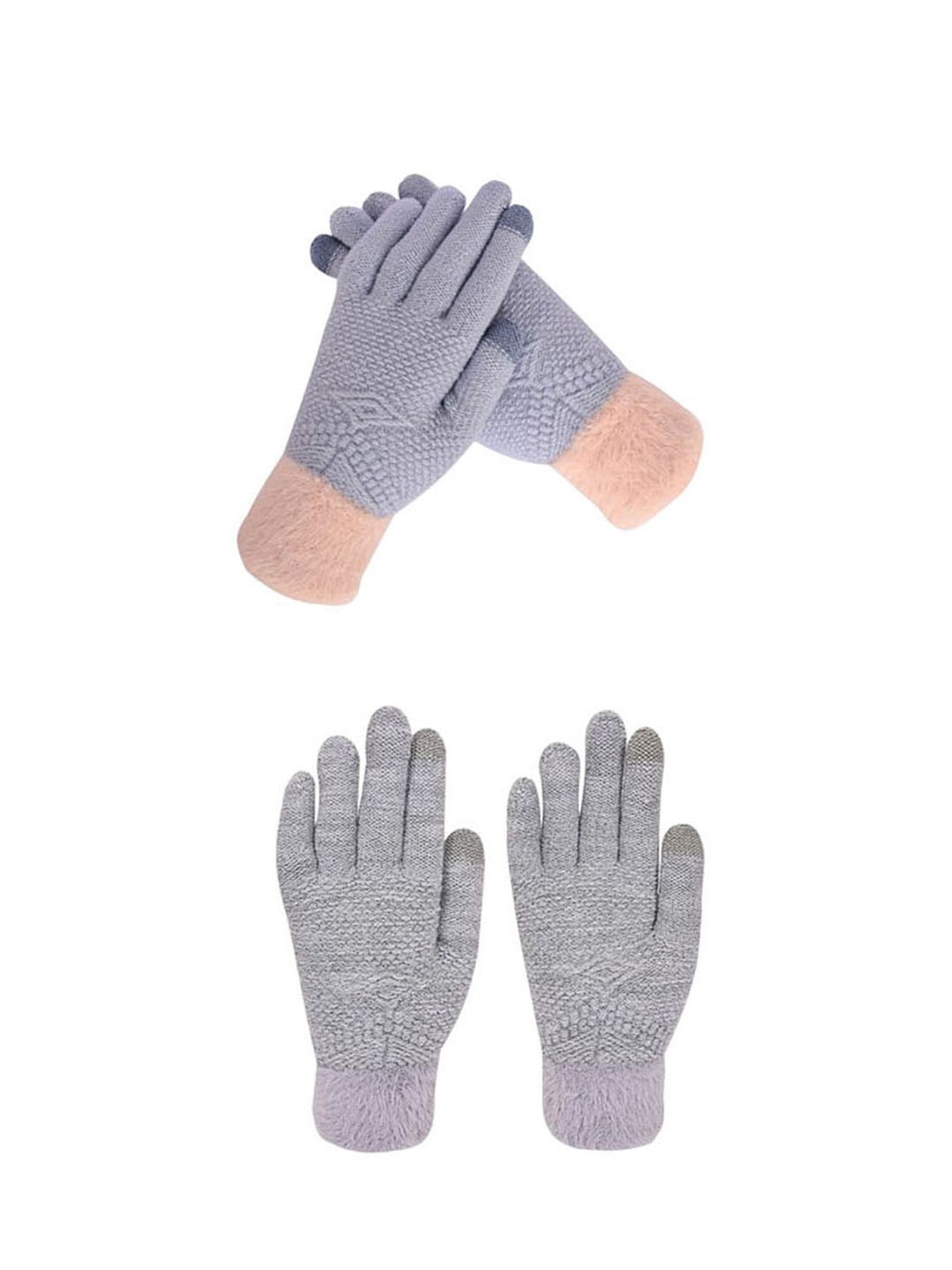 

LOOM LEGACY Women Acrylic Touchscreen Gloves, Blue