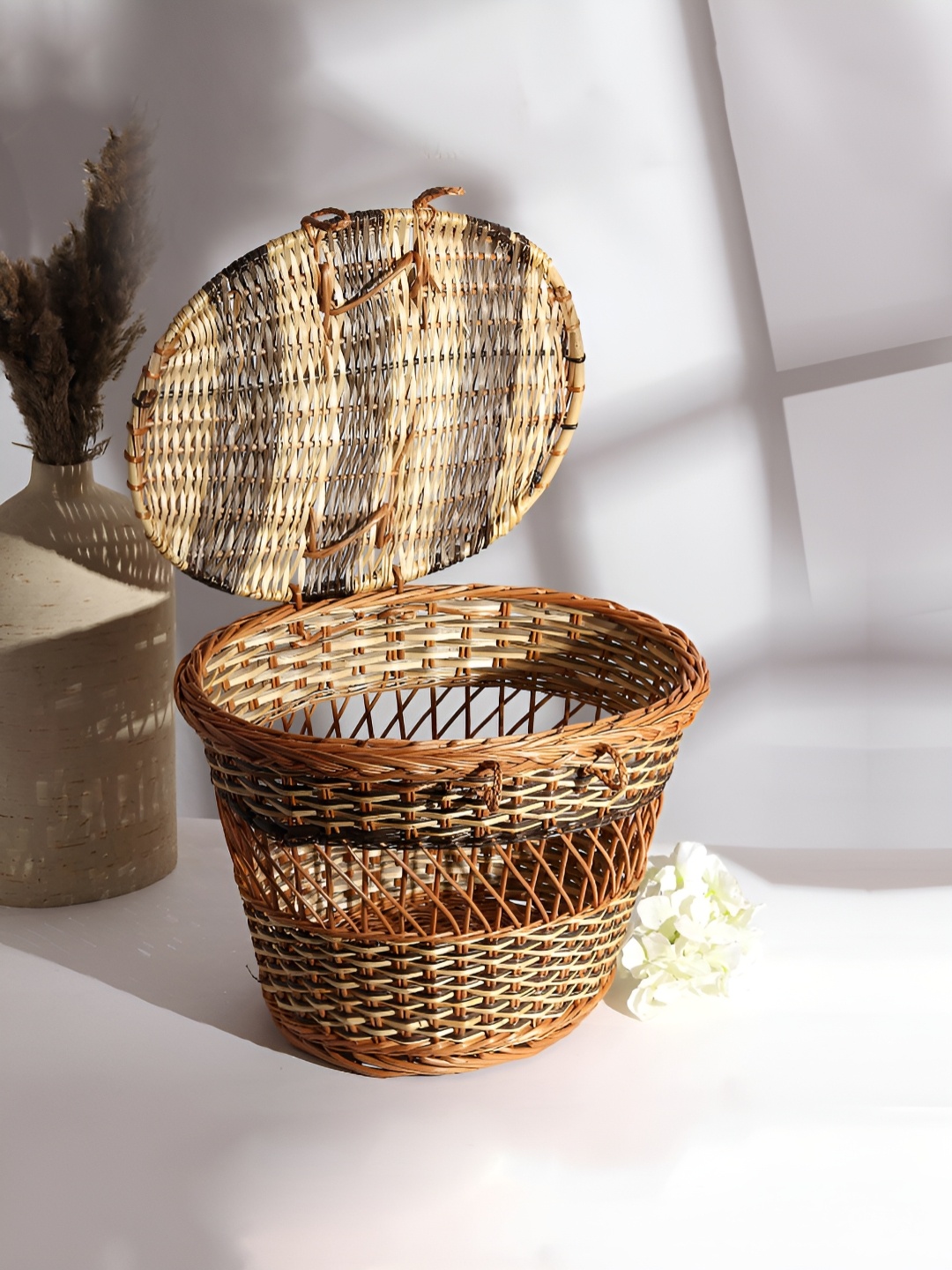 

HABERE INDIA Brown Reusable Multi-Utility Bamboo Organiser