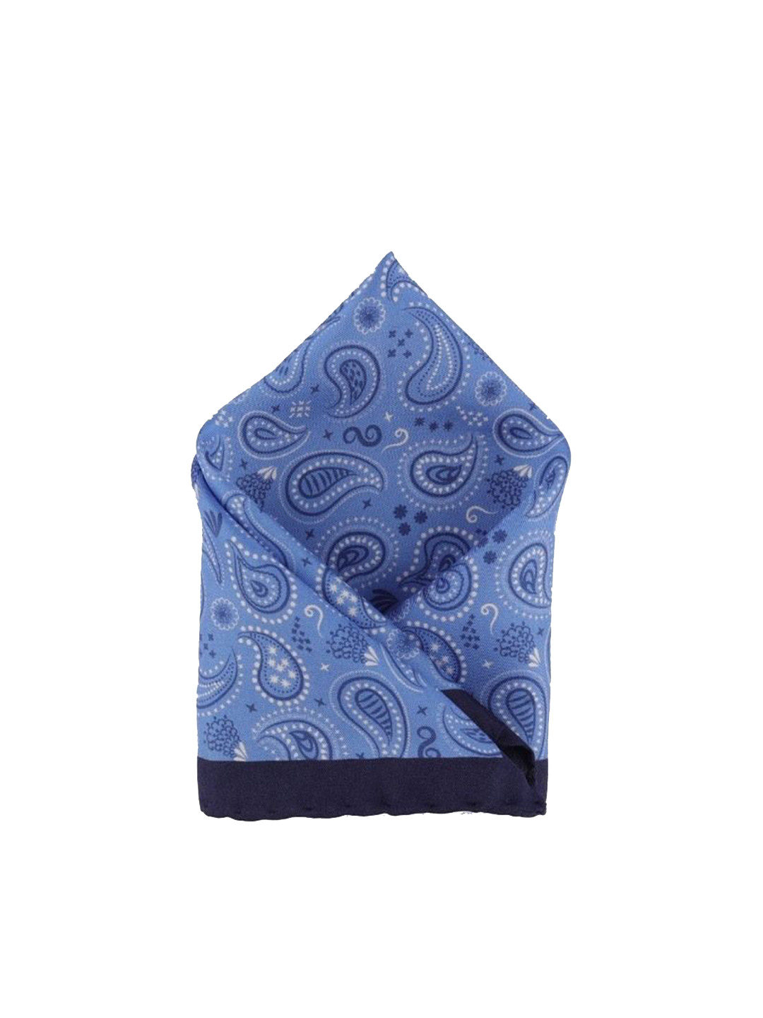 

The Tie Hub Printed Silk Pocket Squares, Blue