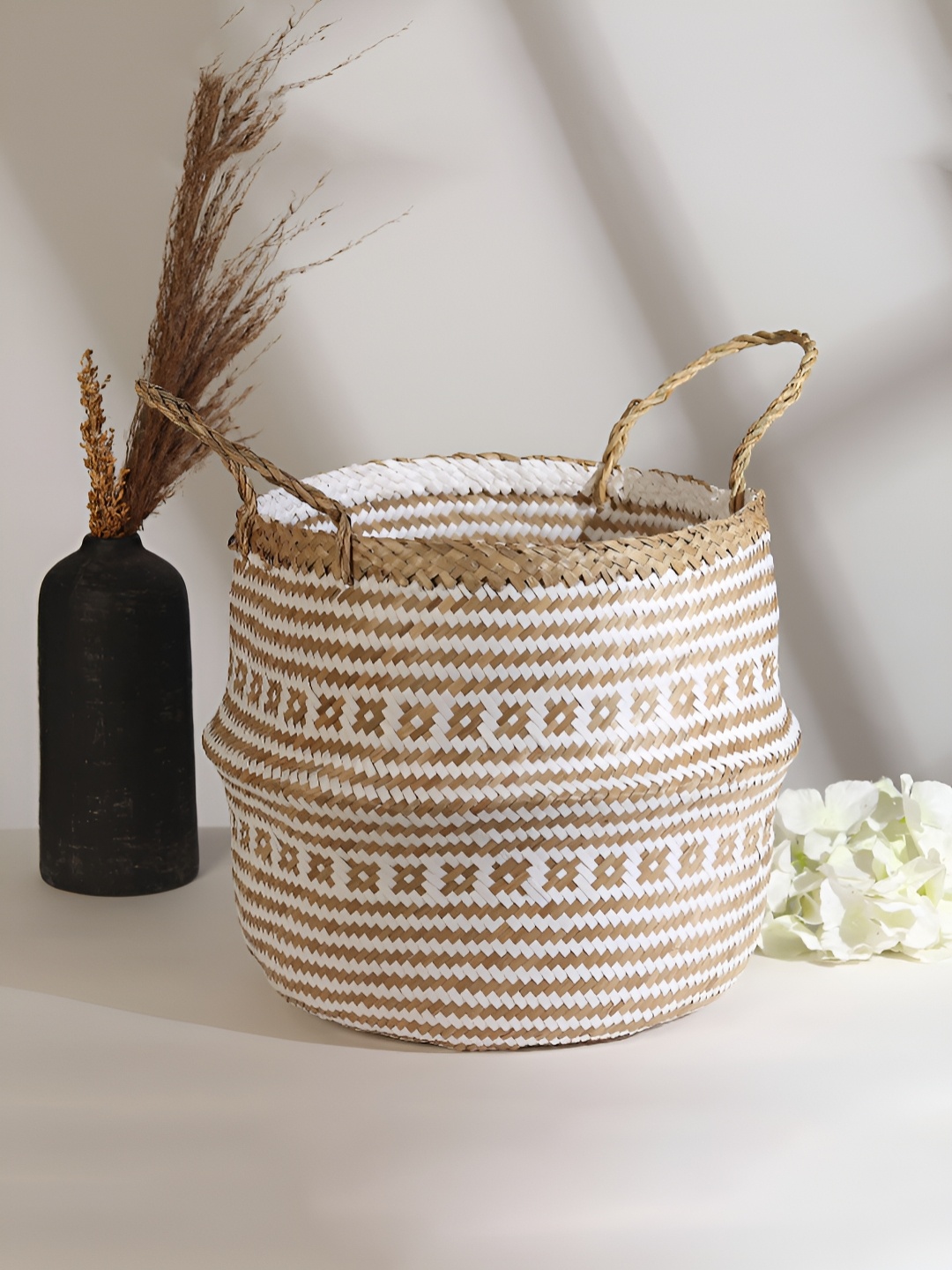 

HABERE INDIA Beige Reusable Multi-Utility Bamboo Organiser