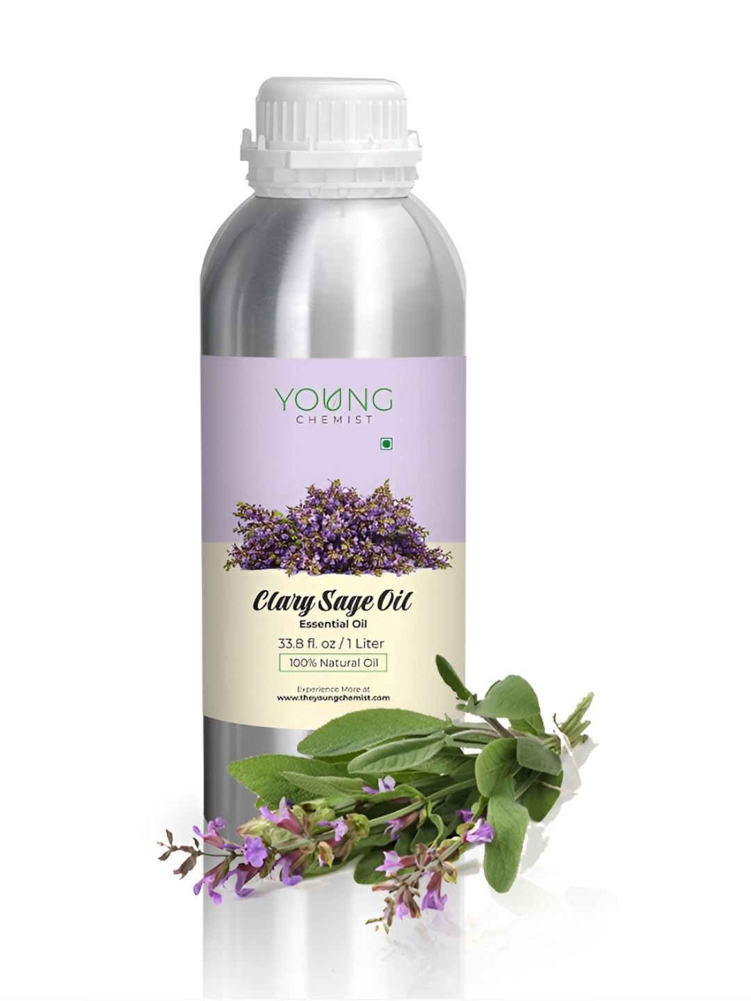 

YOUNG CHEMIST Clary Sage Essential Oil For Skin & Hair - 1 Litre, Transparent