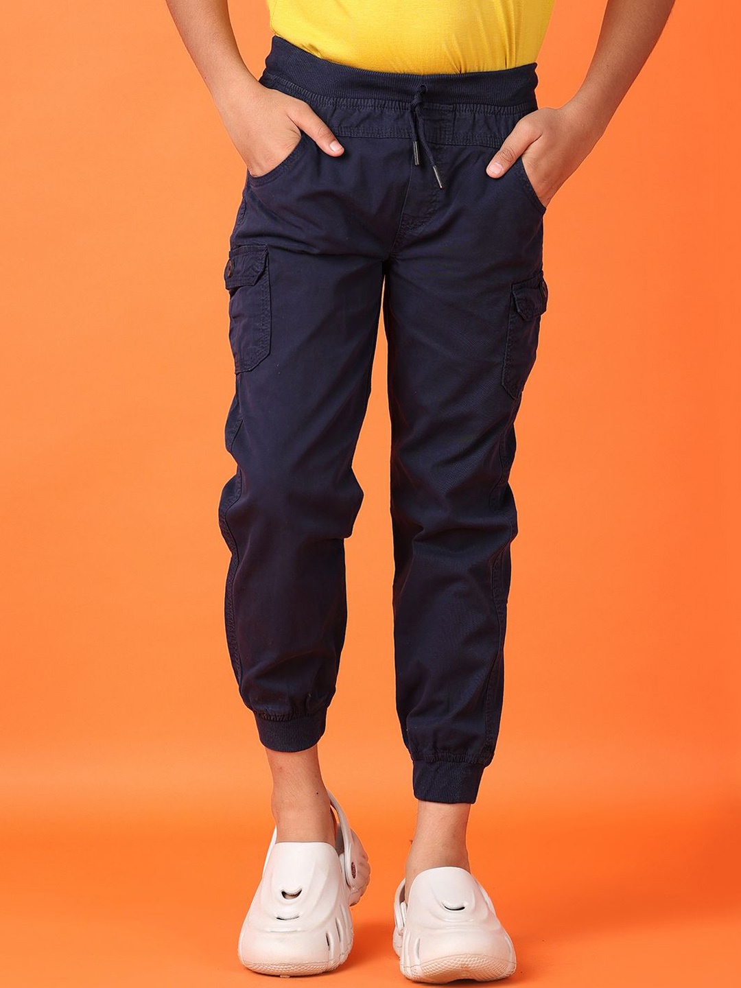 

V-Mart Boys Cotton Regular Fit Joggers, Navy blue