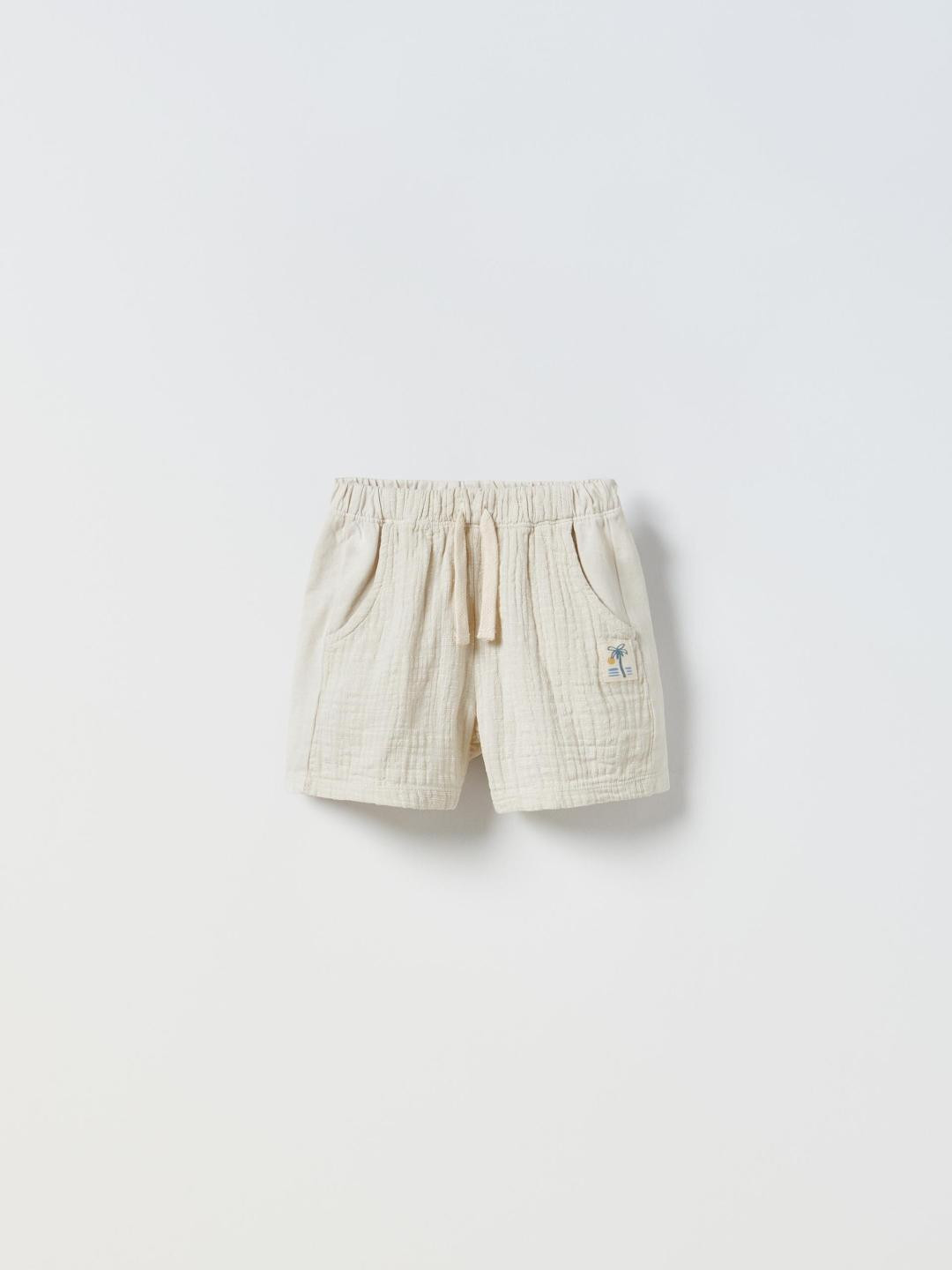 

ZARA Kids-Unisex Beige Shorts