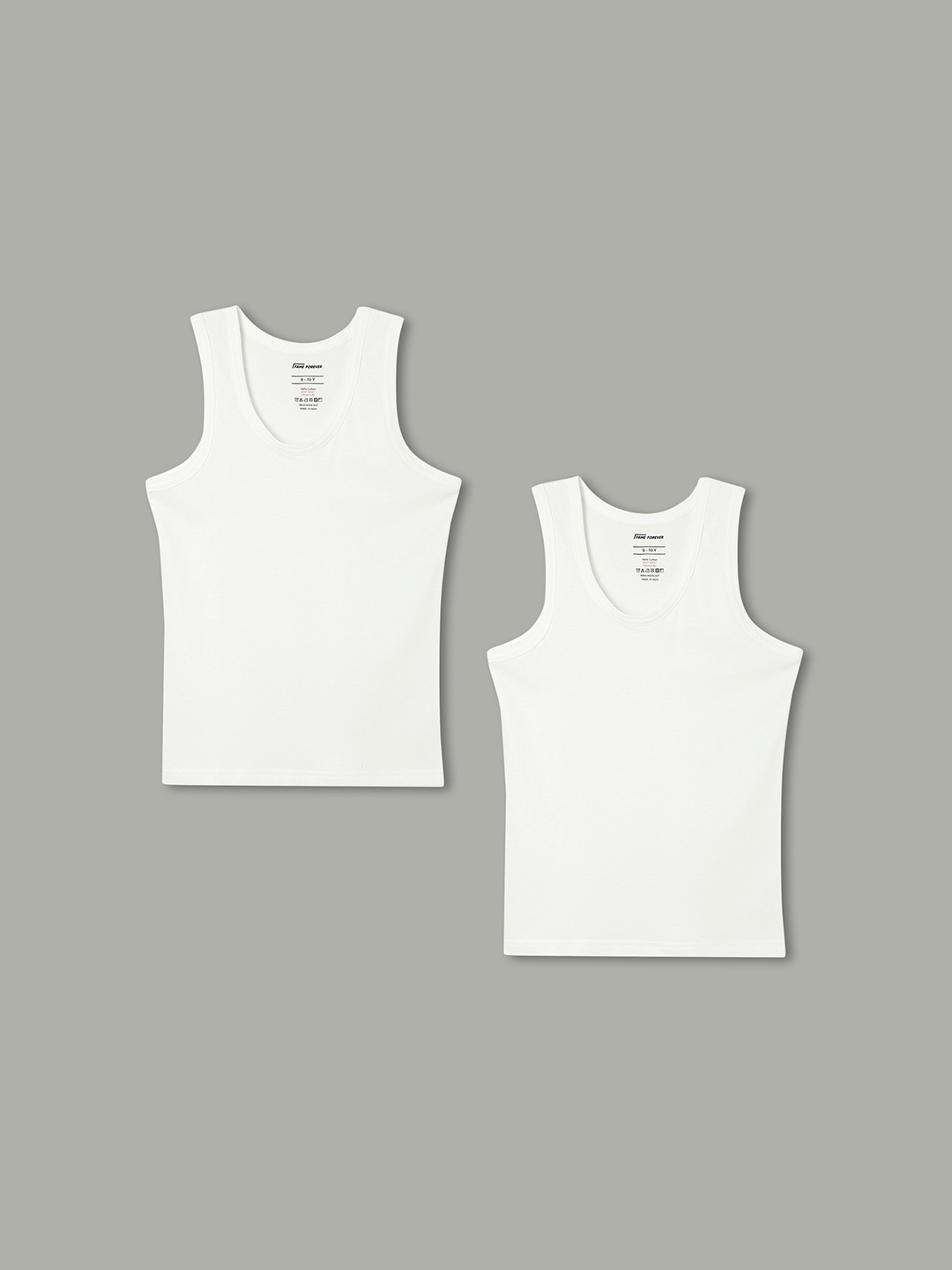 

Fame Forever by Lifestyle Boys Pack Of 2 Cotton Innerwear Vests 1000014391468-WHITE