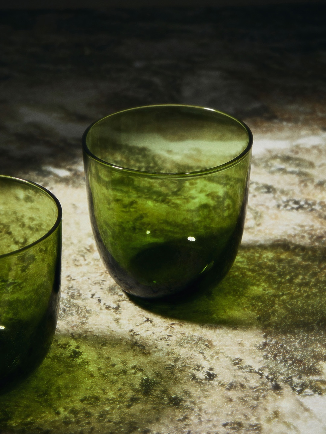 

H&M Olive Green 2-Pack Glass Tumblers