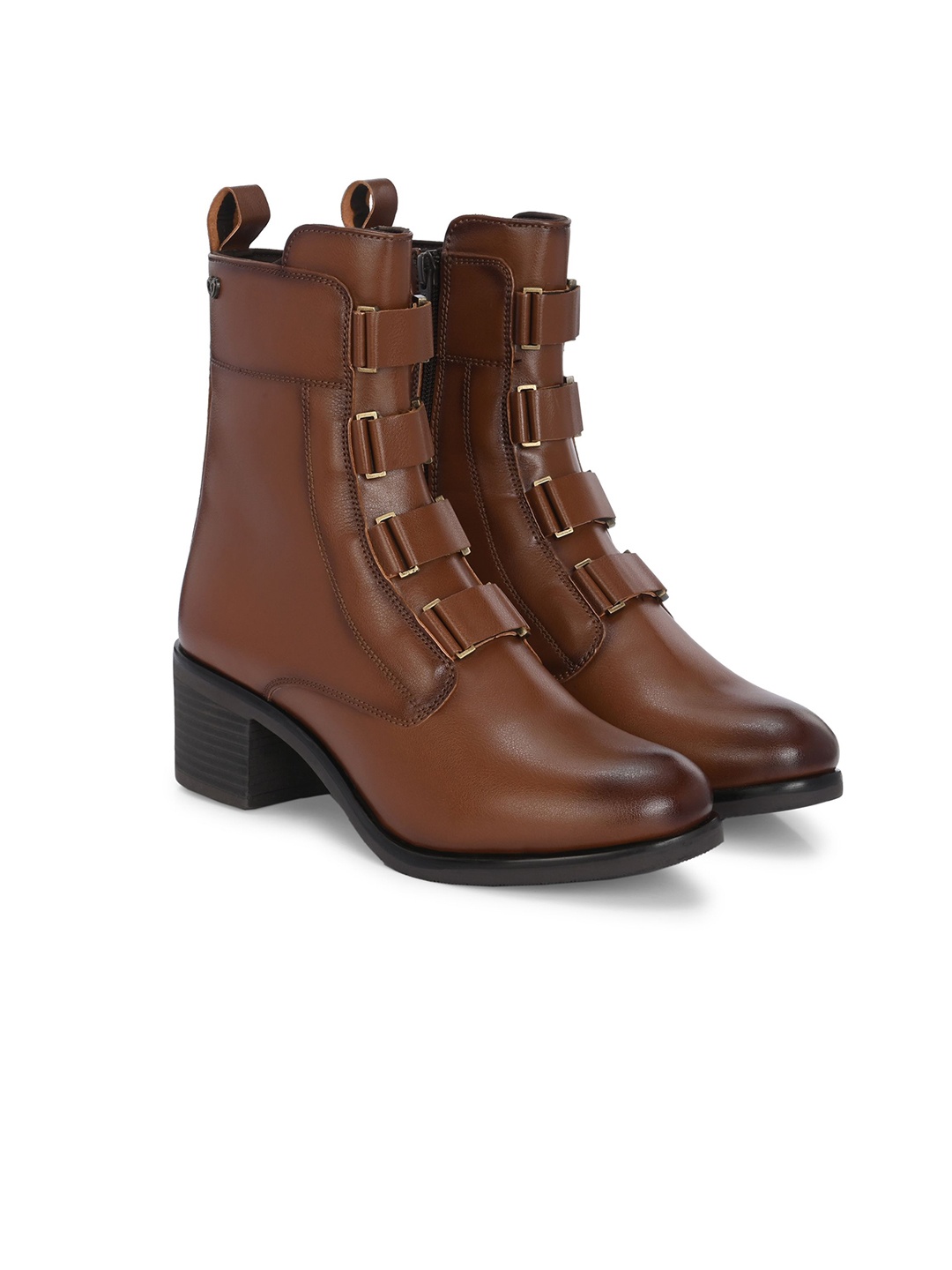 

Delize Women Casual Block-Heeled Winter Boots, Tan