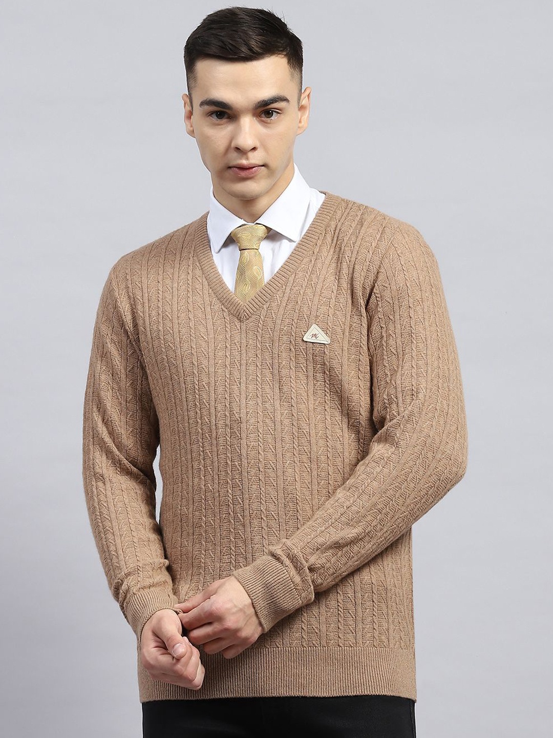 

Monte Carlo Men Woollen Pullover, Beige