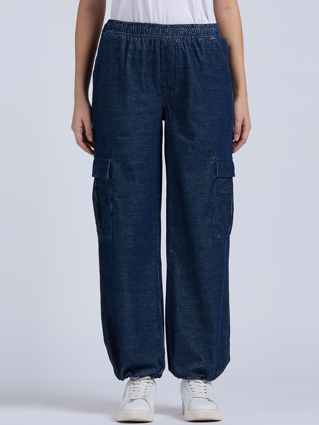 

Pepe Jeans Women Cotton Casual Trousers, Blue