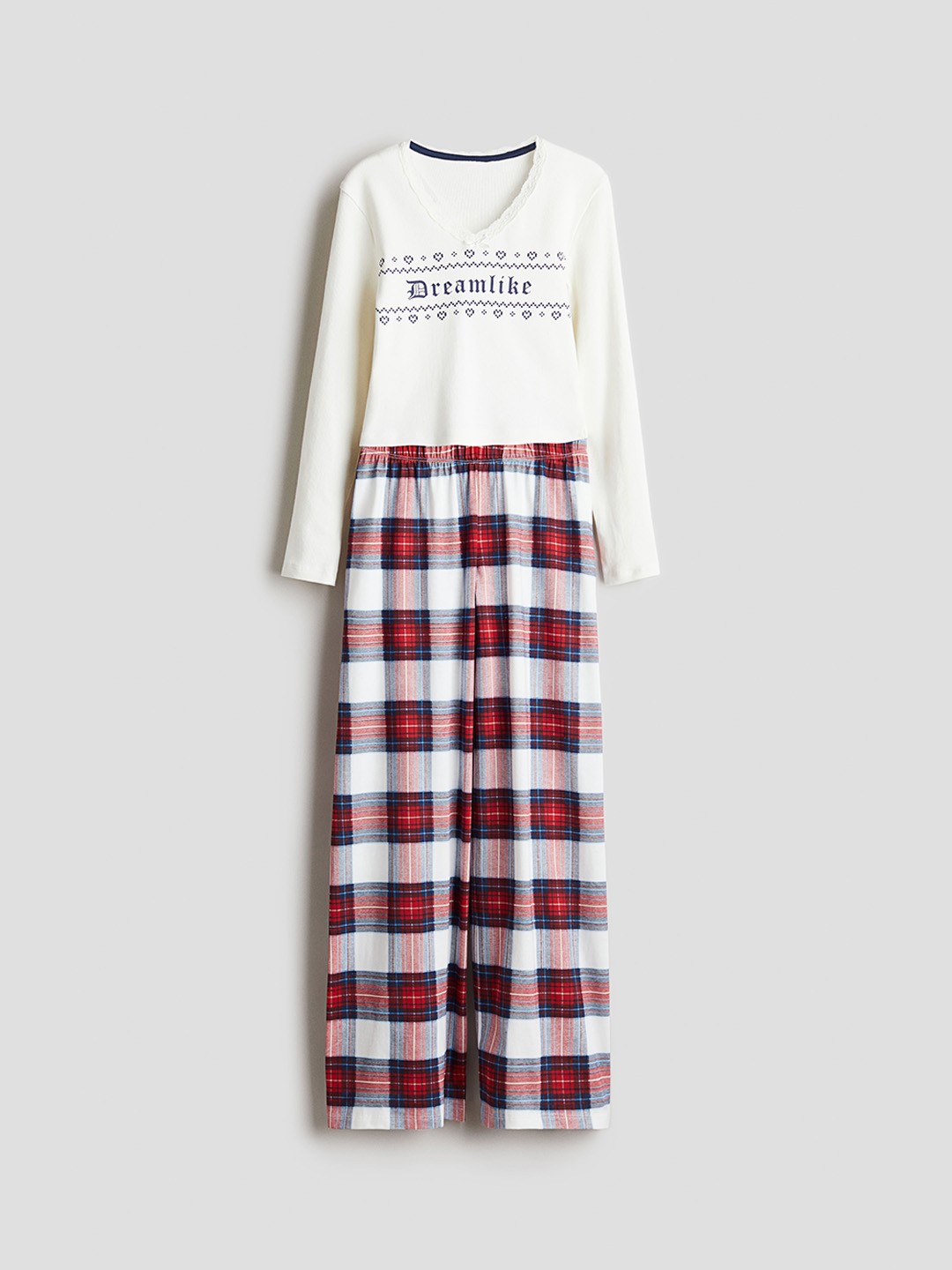 

H&M Girls Jersey Pyjamas, White