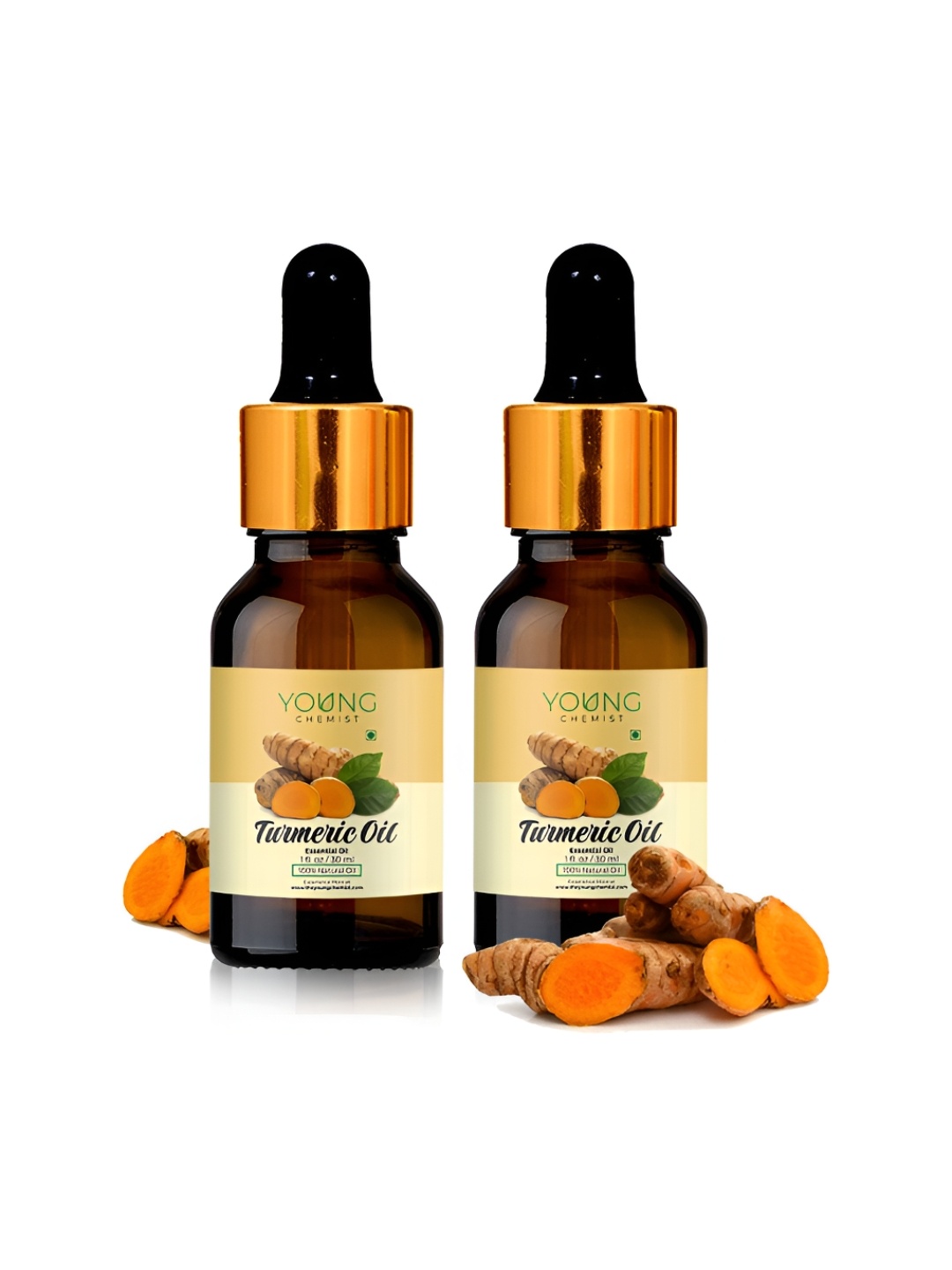 

YOUNG CHEMIST Set Of 2 Turmeric Essential Oil - 30 ml Each, Brown
