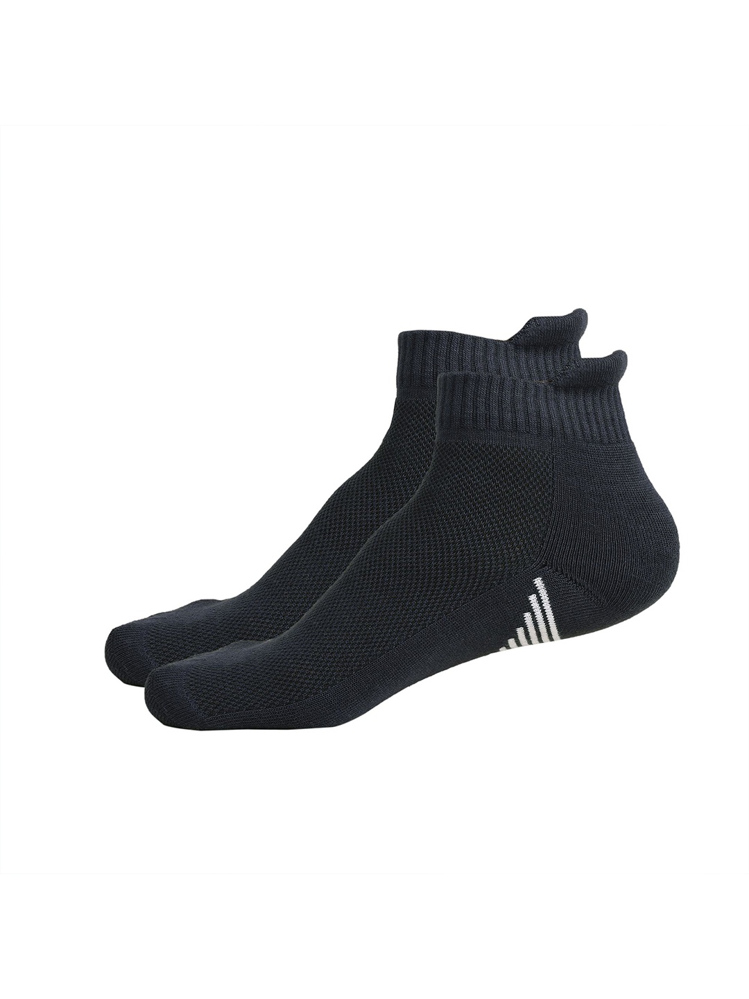 

WYSE Men Pack Of 2 Ankle-Length Socks, Black