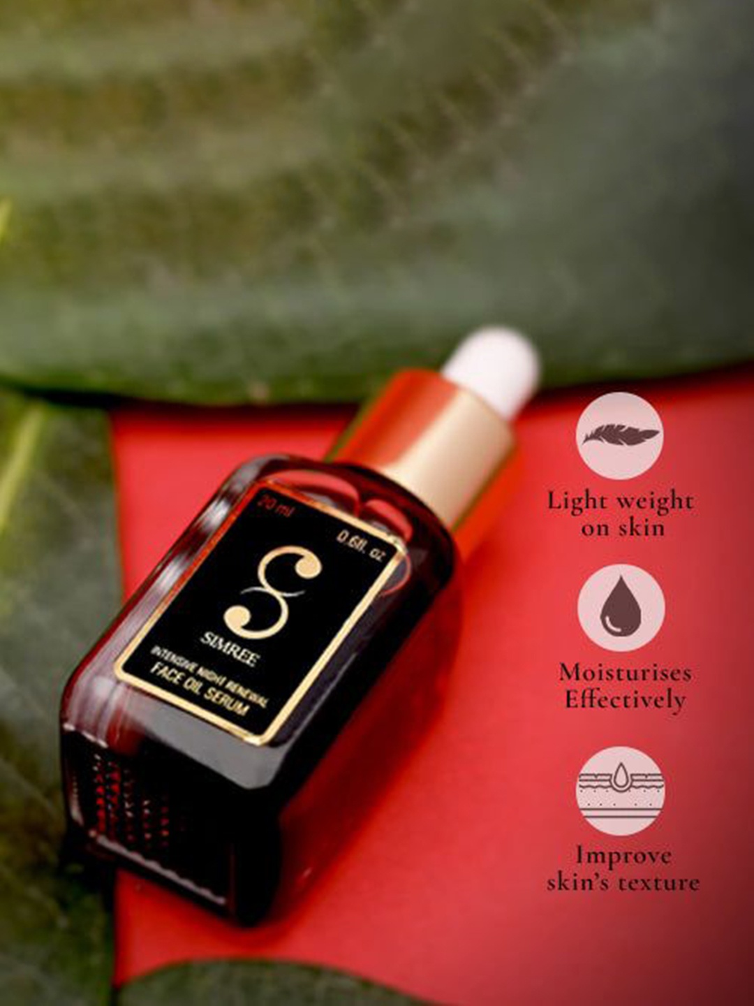 

SIMREE Intensive Night Renewal Face Oil Serum- 20 ml, Black