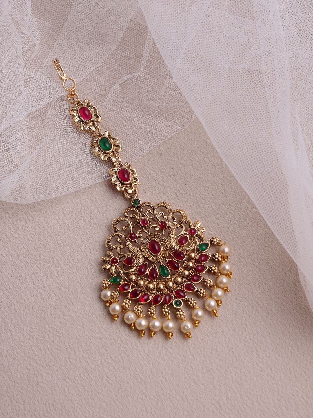 

PANASH Gold-Plated Stone Studded Matha Patti