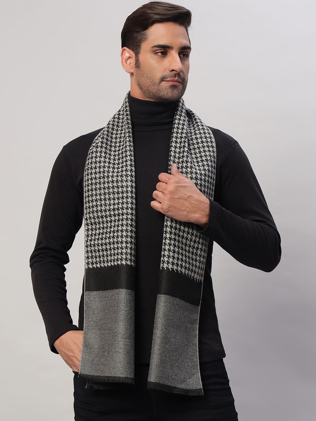 

HANDICRAFT PALACE Men Merino Wool Mufflers, Grey