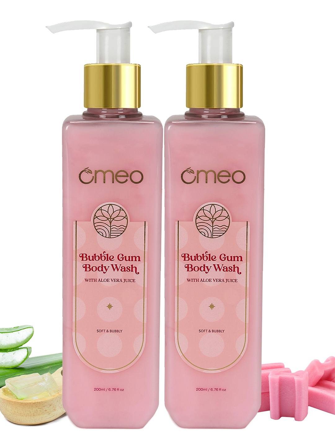 

Omeo Set Of 2 Bubble Gum Body Wash - 200 ml Each, Purple