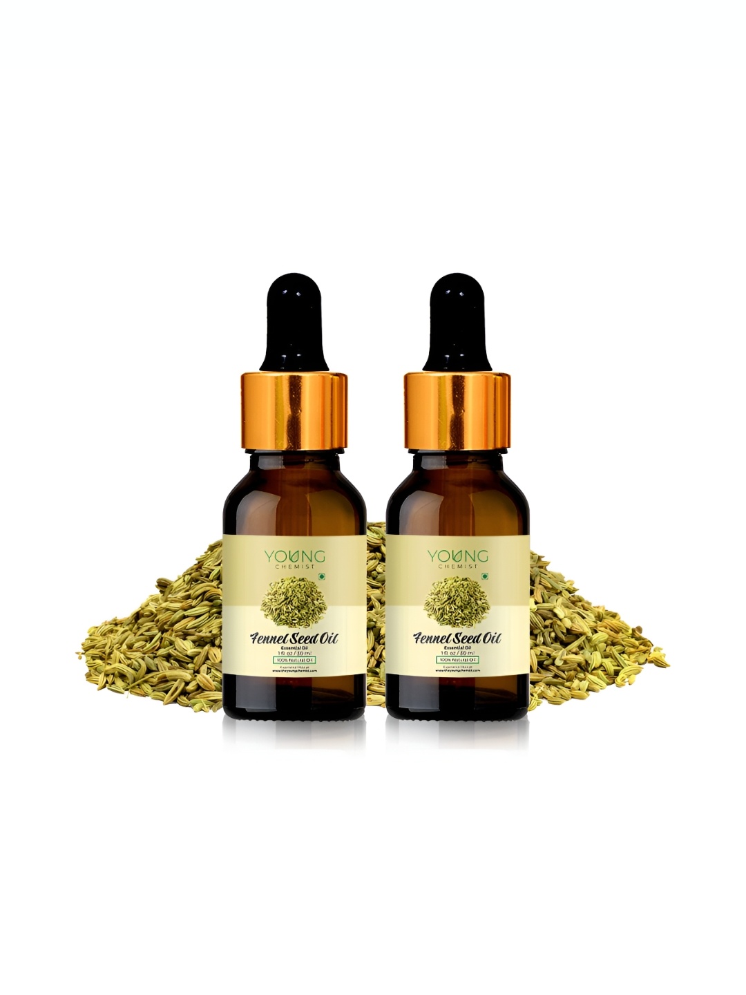 

YOUNG CHEMIST Set Of 2 Fennel Essential Oil - 30 ml Each, Brown
