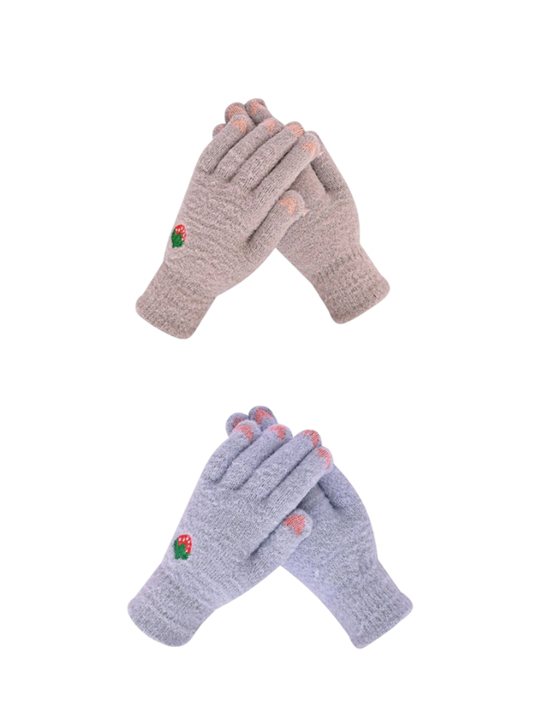

LOOM LEGACY Women Acrylic Touchscreen Gloves, Blue