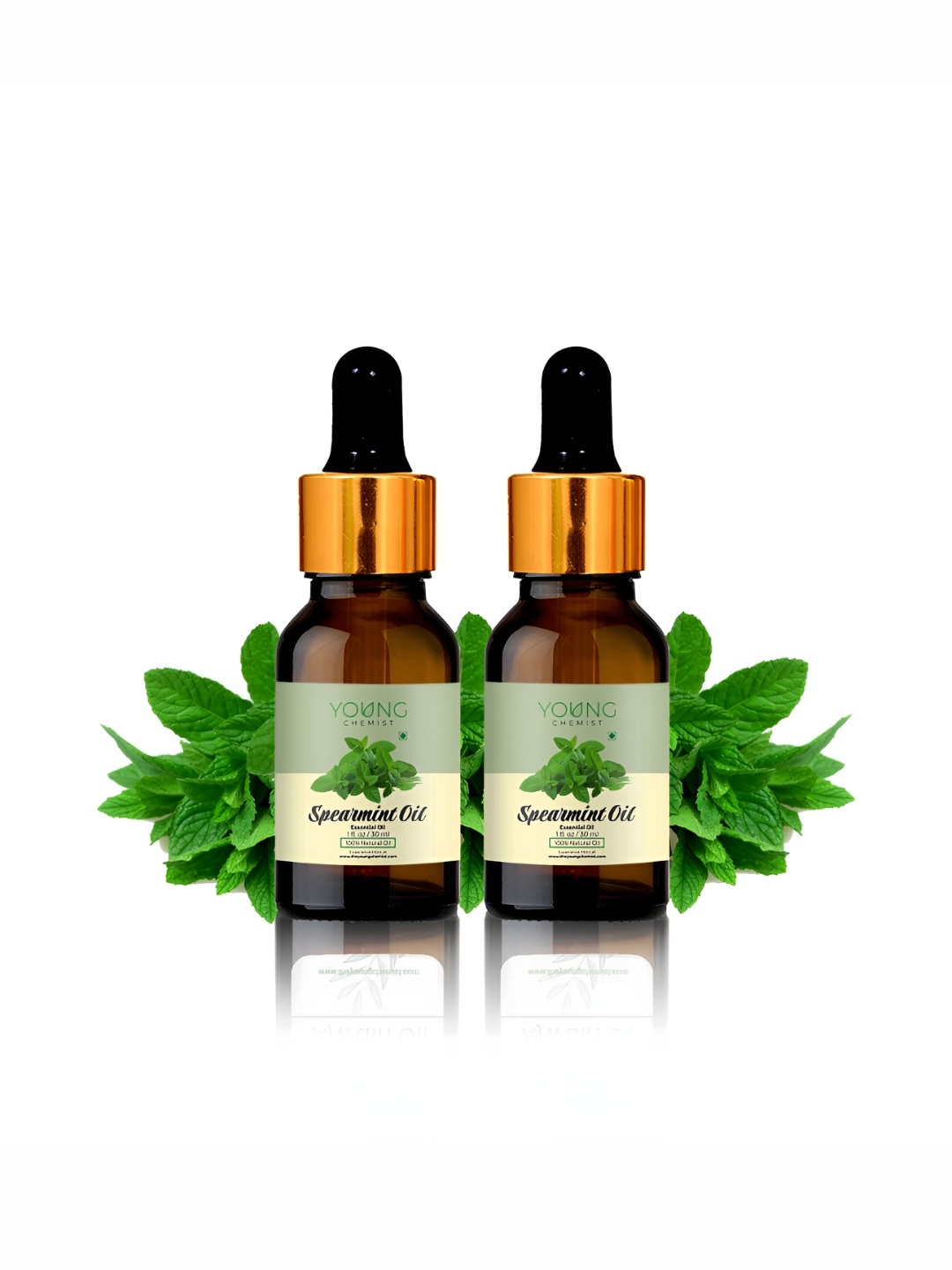 

YOUNG CHEMIST Set Of 2 Spearmint Essential Oil For Skin & Hair - 30 ml Each, Brown