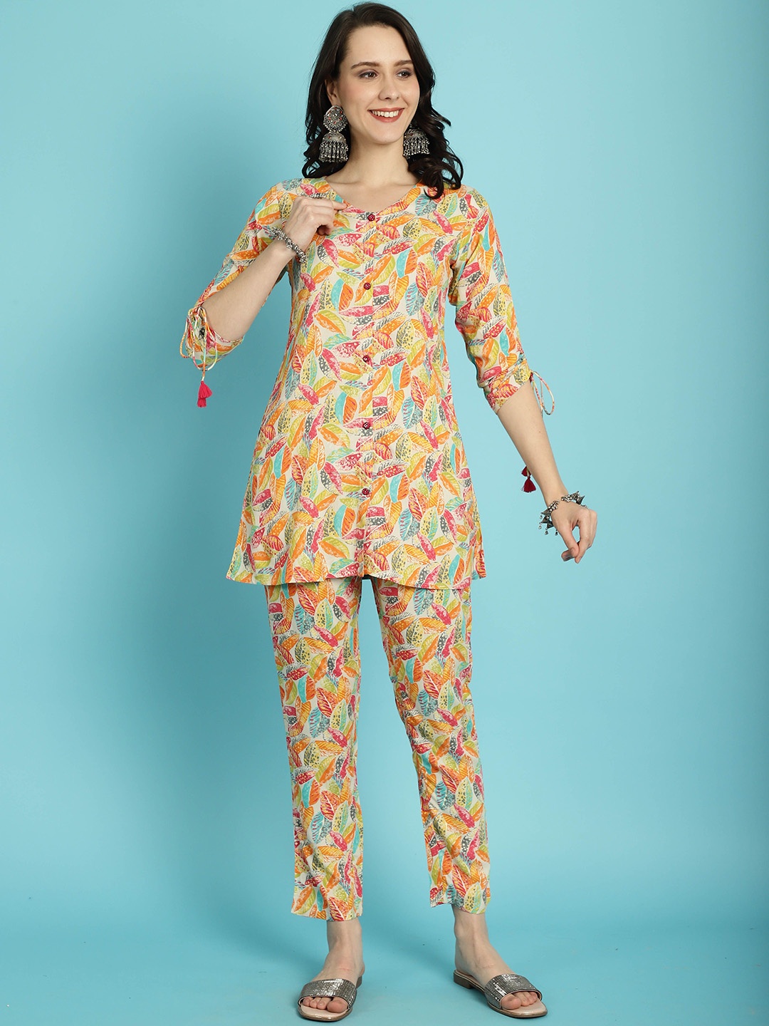 

Roly Poly Printed Tunic & Trouser Co-Ords, Orange