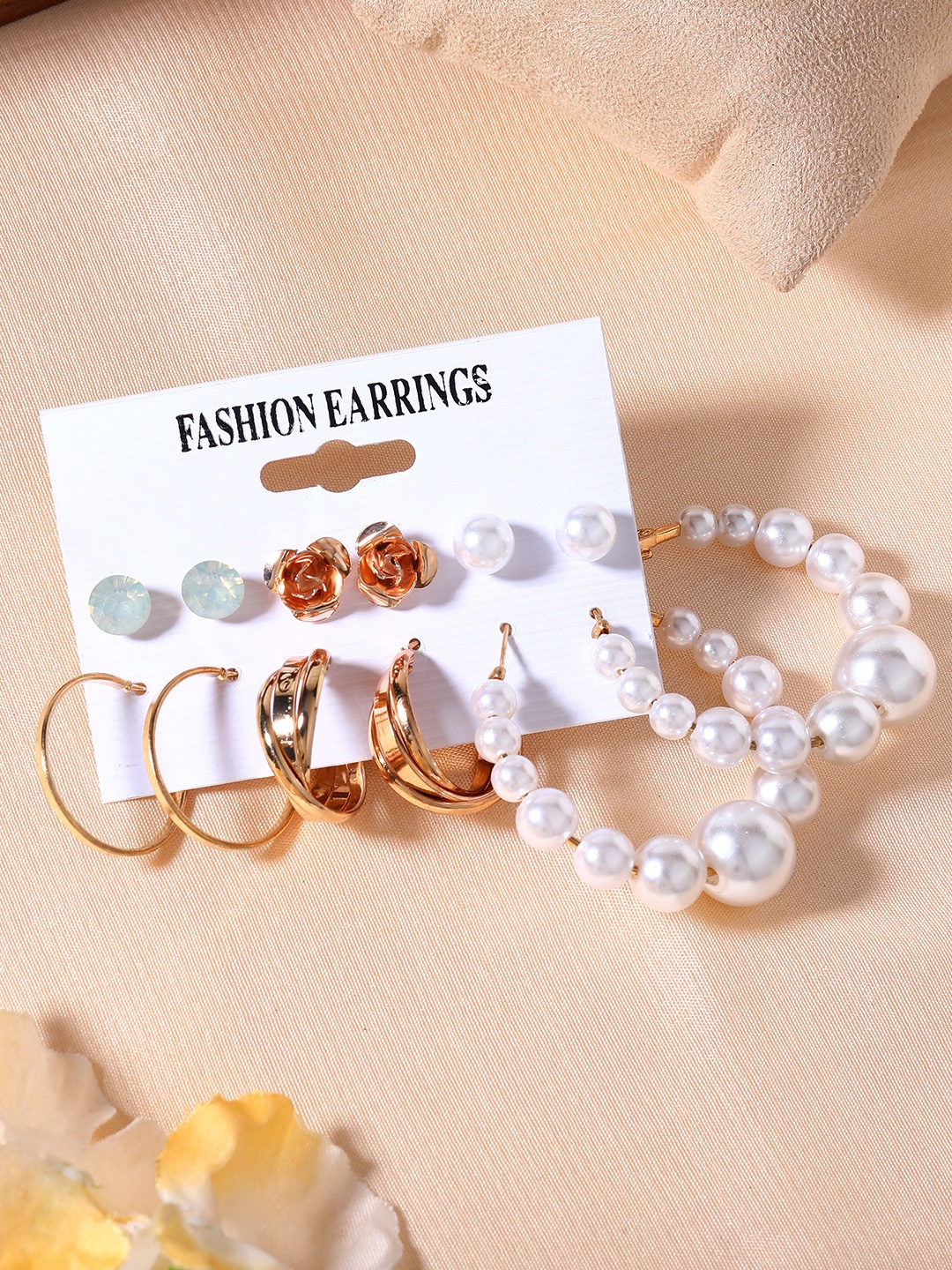 

Estele Circular Hoop Earrings, White