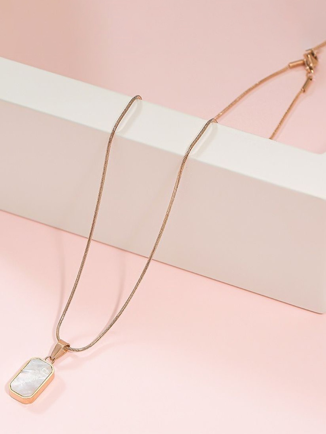 

MYKI Rose Gold-Plated Contemporary Pendants with Chains