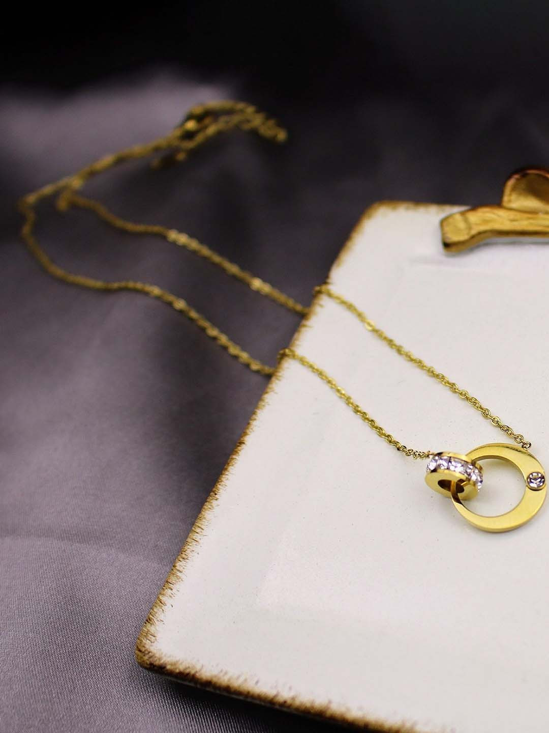 

MYKI Gold-Plated Contemporary Pendants with Chains