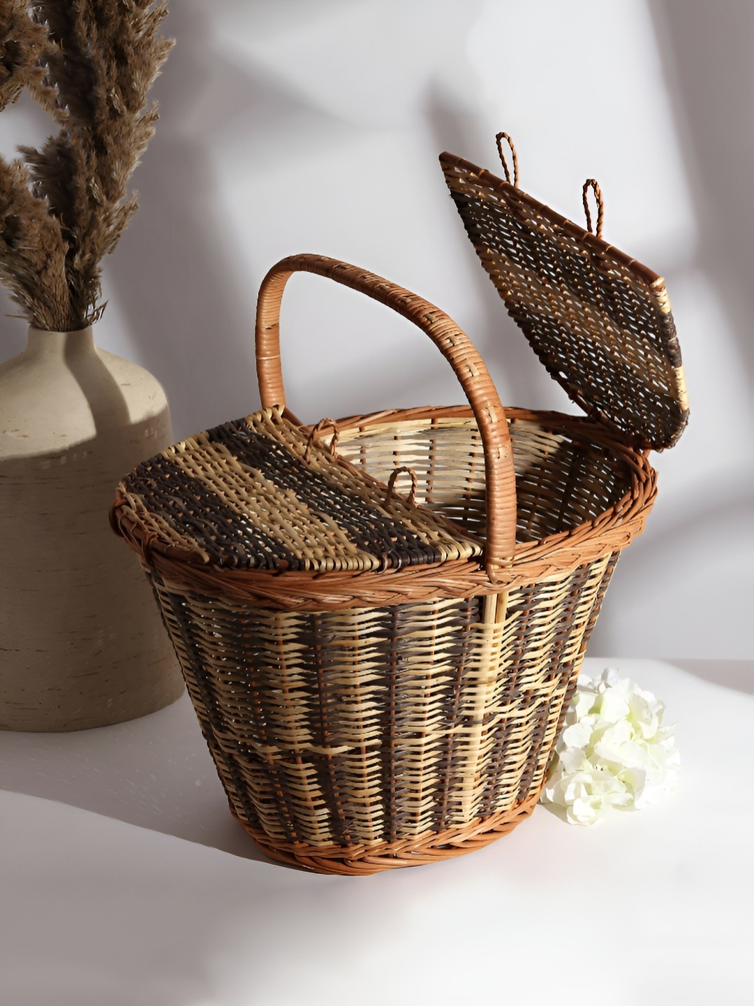 

HABERE INDIA Brown Reusable Multi-Utility Bamboo Organisers