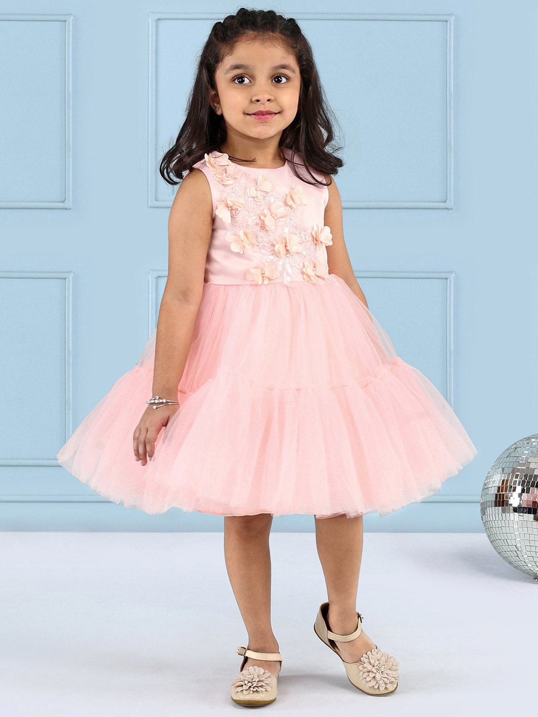 

Mark & Mia Girls Fit and Flare Sleeveless Dress, Pink
