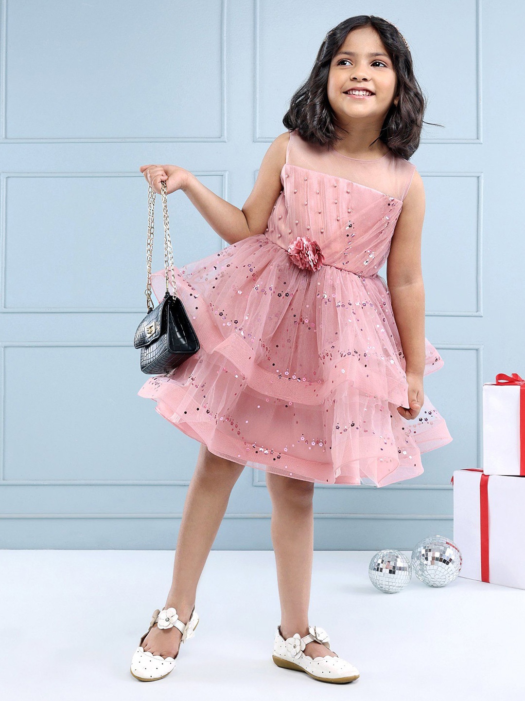 

Mark & Mia Girls Fit & Flare Dress, Pink