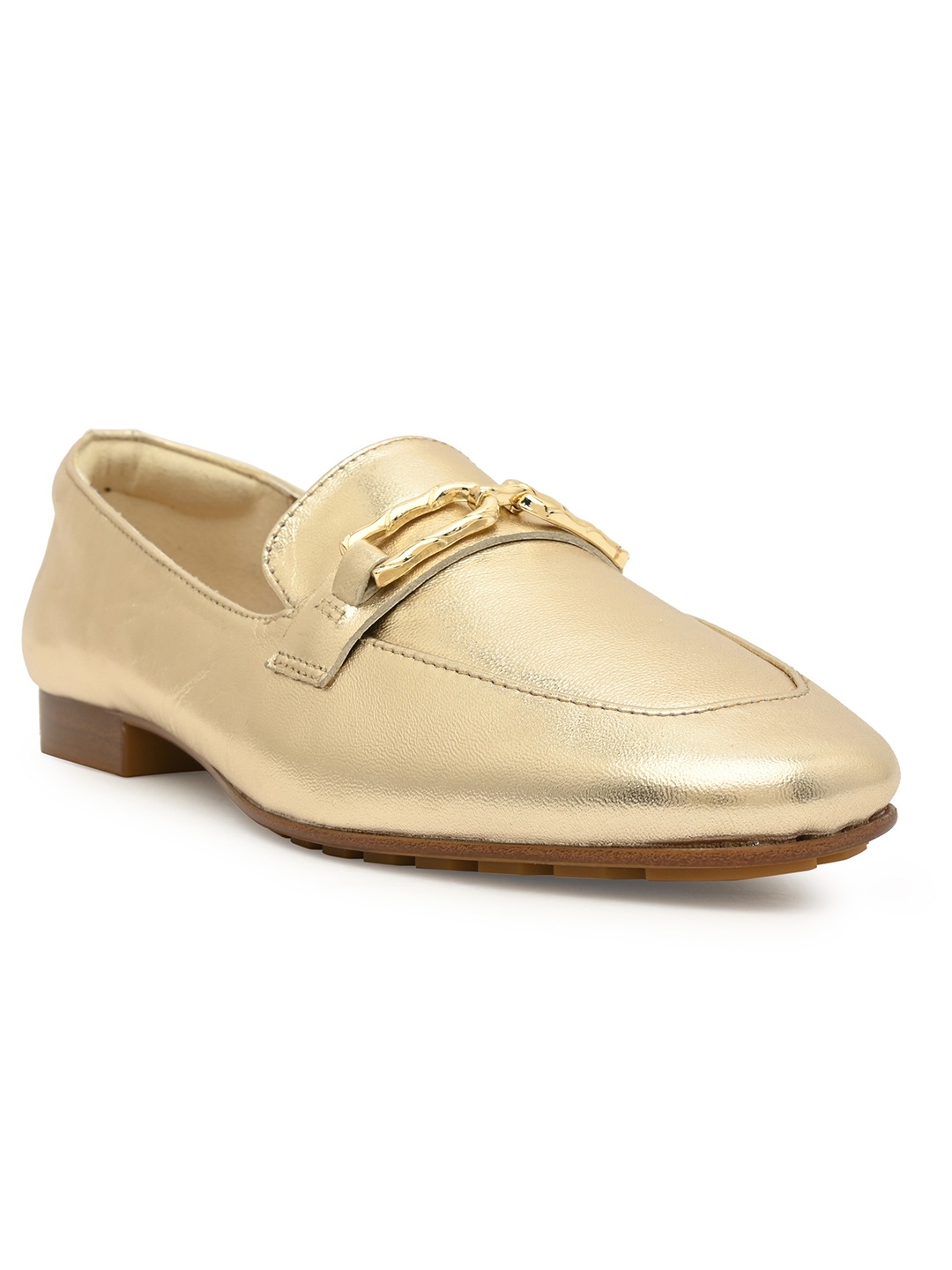 

ALDO Women Leather Slip-On Loafers, Gold