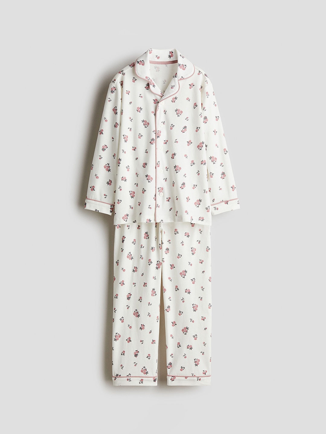 

H&M Girls Printed Night suit, White