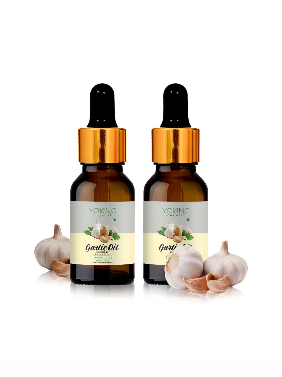 

YOUNG CHEMIST Set Of 2 Garlic Essential Oil - 30 ml Each, Brown