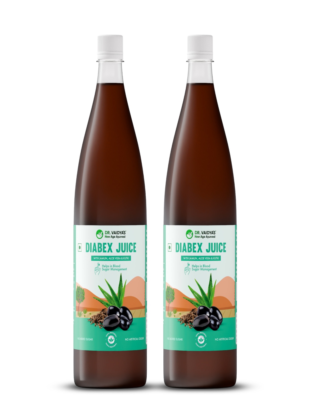 

DR. VAIDYA'S Set Of 2 Diabex Juice With Aloe Vera & Jamun - 950 ml Each, Purple