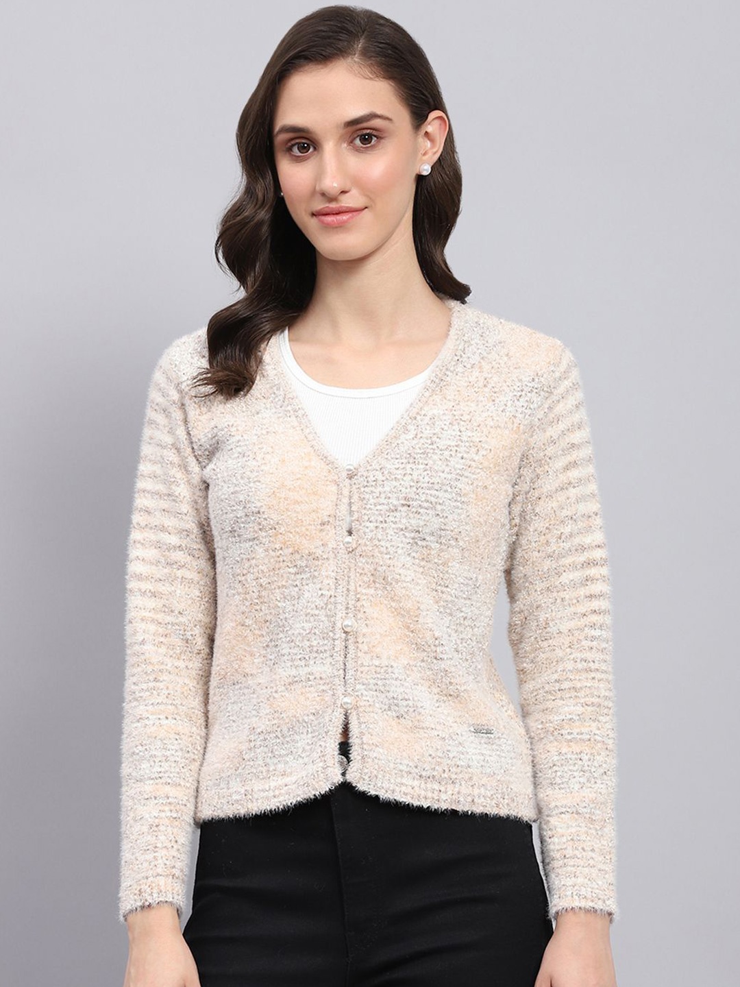 

Monte Carlo Women Woollen Cardigan, Beige