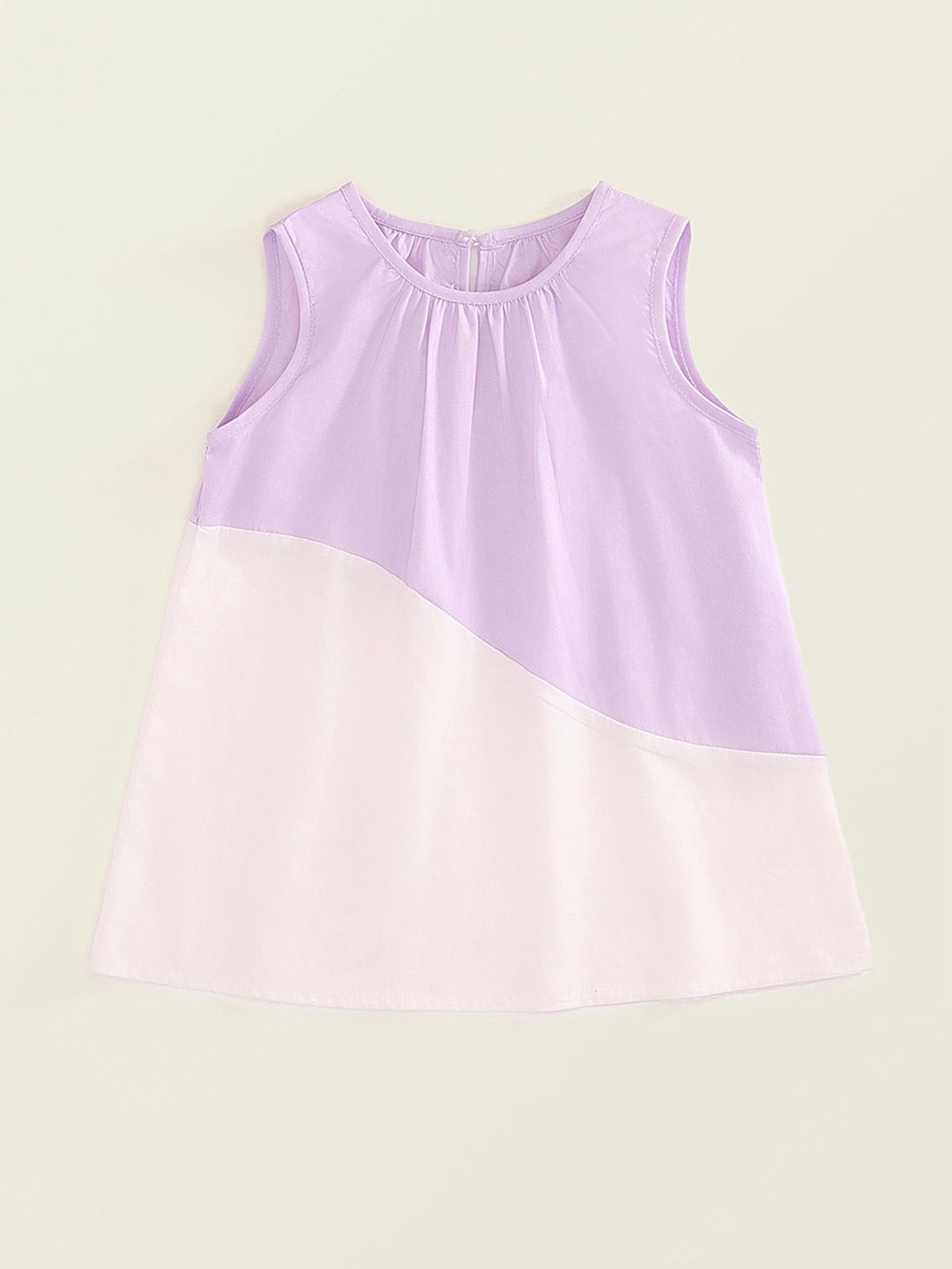 

LULU & SKY Girls A-Line Sleeveless Round Neck Dress, Purple